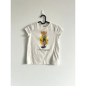 Polo Ralph Lauren Children 100% Cotton Embroidered Polo Bear Graphic T-Shirt M